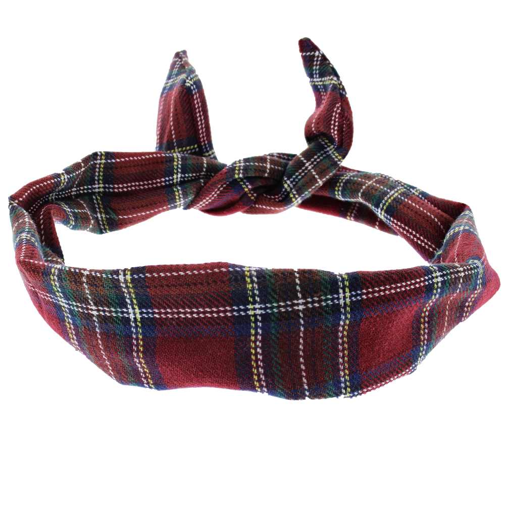 Zac's Alter Ego - Tartan Bandeau de fil - Bordeaux rouge